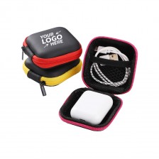 Square EVA Earphone/Charging Cable Storage Case